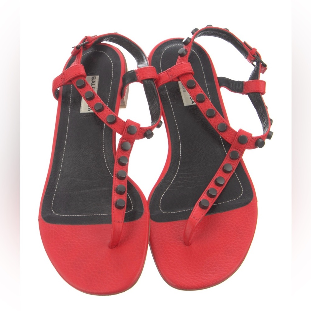 Balenciaga Sandles Red Leather